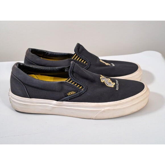 Vans x Harry Potter Hufflepuff Classic Slip On Shoes Mens 6 Womens 7.5 Black - Picture 1 of 12